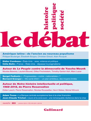 cover image of Le Débat N° 203 (Janvier- Février)